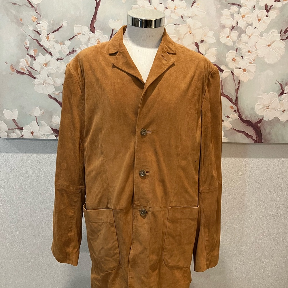 JoS A Bank  leather suede, light jacket